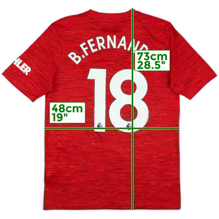 2020-21 Manchester United Home Shirt B.Fernandes #18 - 5/10 - (XL.Boys)