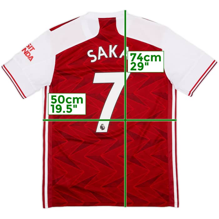 2020-21 Arsenal Home Shirt Saka #7 - 7/10 - (M)