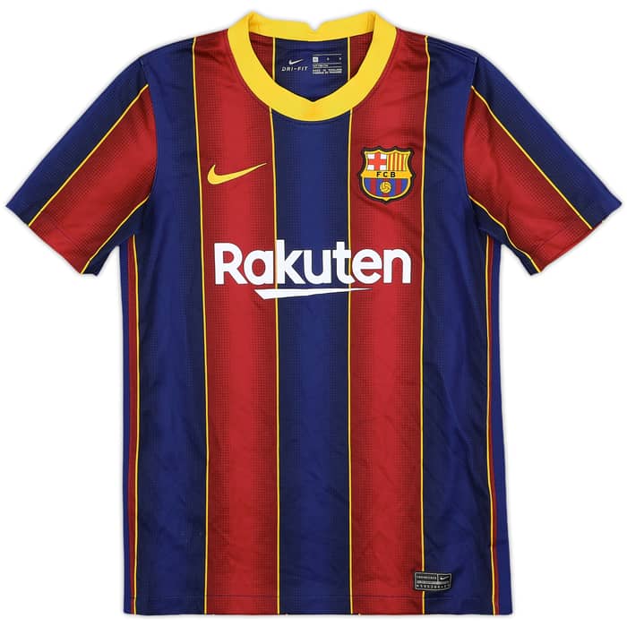 2020-21 Barcelona Home Shirt - 8/10 - (L.Boys)