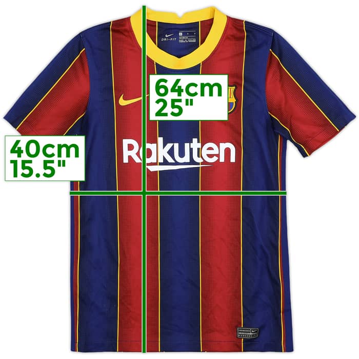 2020-21 Barcelona Home Shirt - 8/10 - (L.Boys)