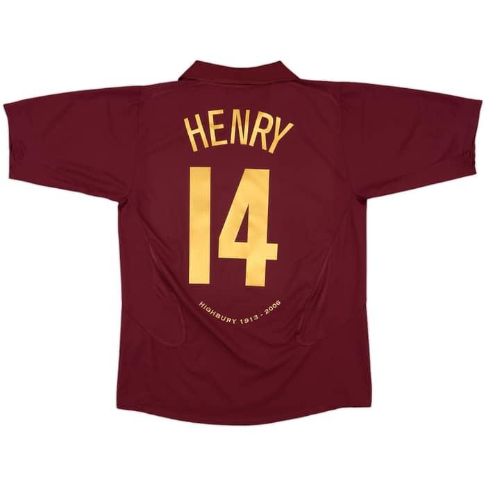2005-06 Arsenal Home Shirt Henry #14 - 10/10 - (L)