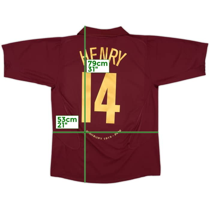 2005-06 Arsenal Home Shirt Henry #14 - 10/10 - (L)