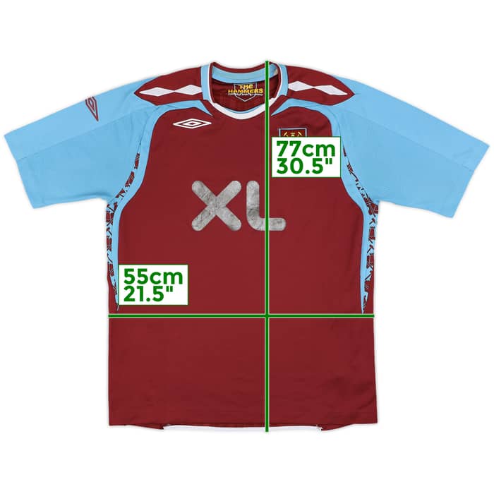 2007-08 West Ham Home Shirt - 4/10 - (L)