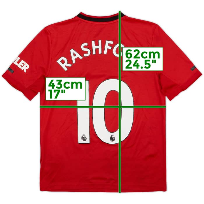 2019-20 Manchester United Home Shirt Rashford #10 - 4/10 - (L.Boys)