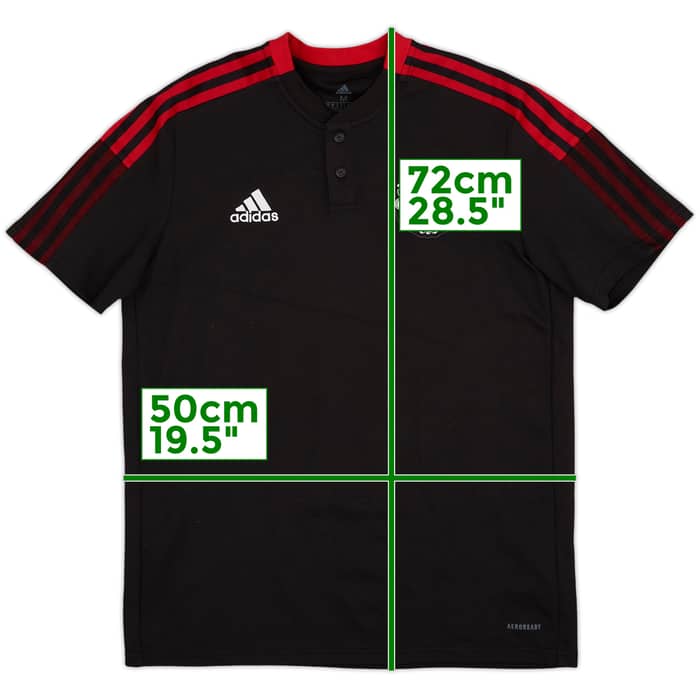 2021-22 Manchester United adidas Polo Shirt - 9/10 - (M)