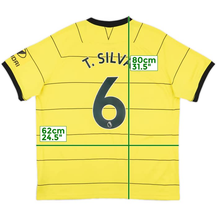 2021-22 Chelsea Away Shirt T.Silva #6 - 8/10 - (XXL)