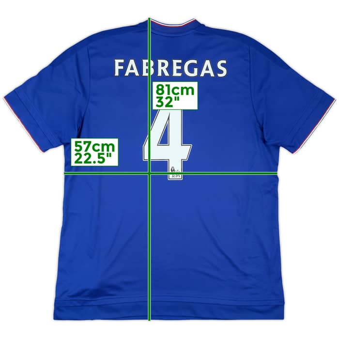 2015-16 Chelsea Home Shirt Fabregas #4 - 8/10 - (XL)