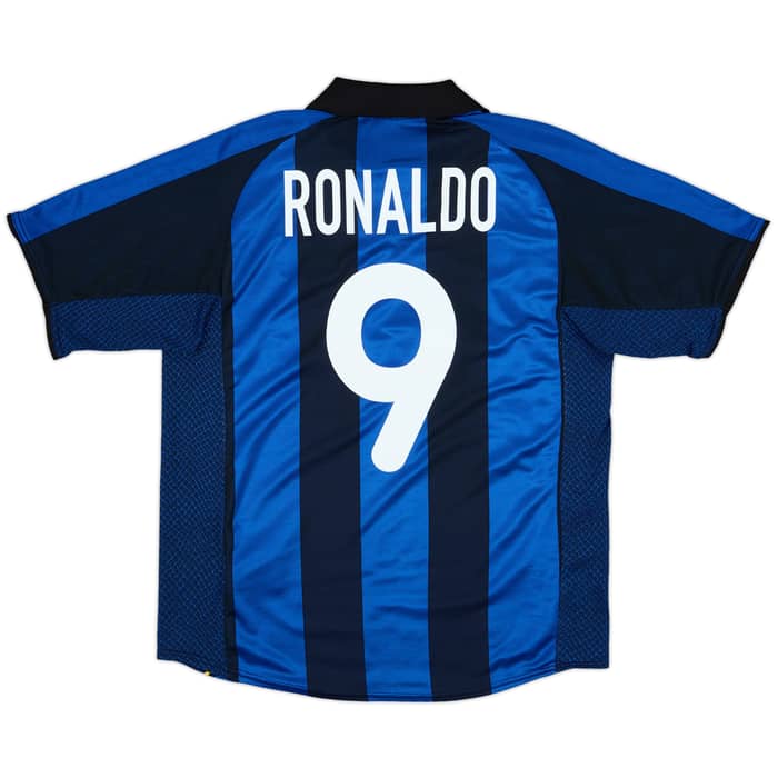 2001-02 Inter Milan Home Shirt Ronaldo #9 - 10/10 - (M)
