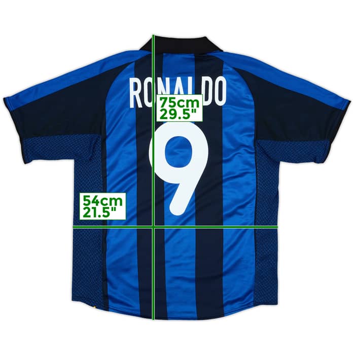 2001-02 Inter Milan Home Shirt Ronaldo #9 - 10/10 - (M)