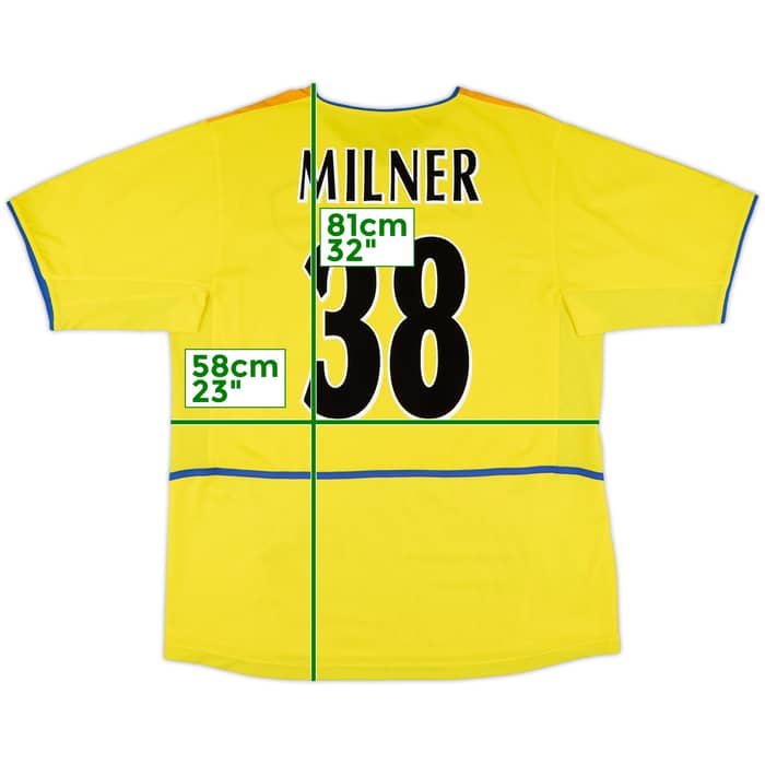 2002-03 Leeds United Away Shirt Milner #38 - 9/10 - (L)