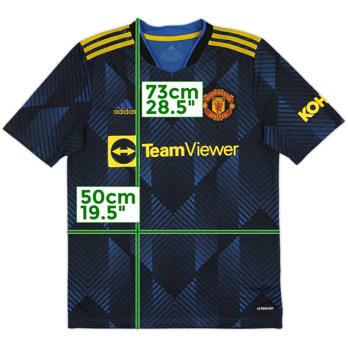 2021-22 Manchester United Third Shirt - 7/10 - (XL.Boys)