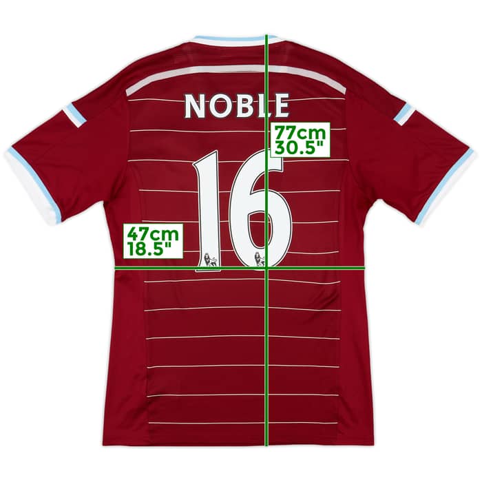 2014-15 West Ham Home Shirt Noble #16 - 8/10 - (L)