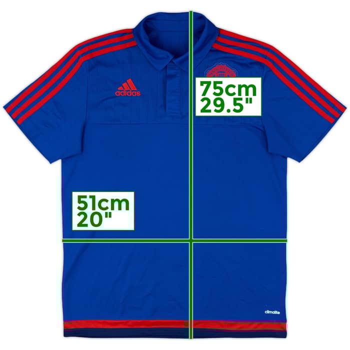 2015-16 Manchester United adidas Polo Shirt - 9/10 - (M)