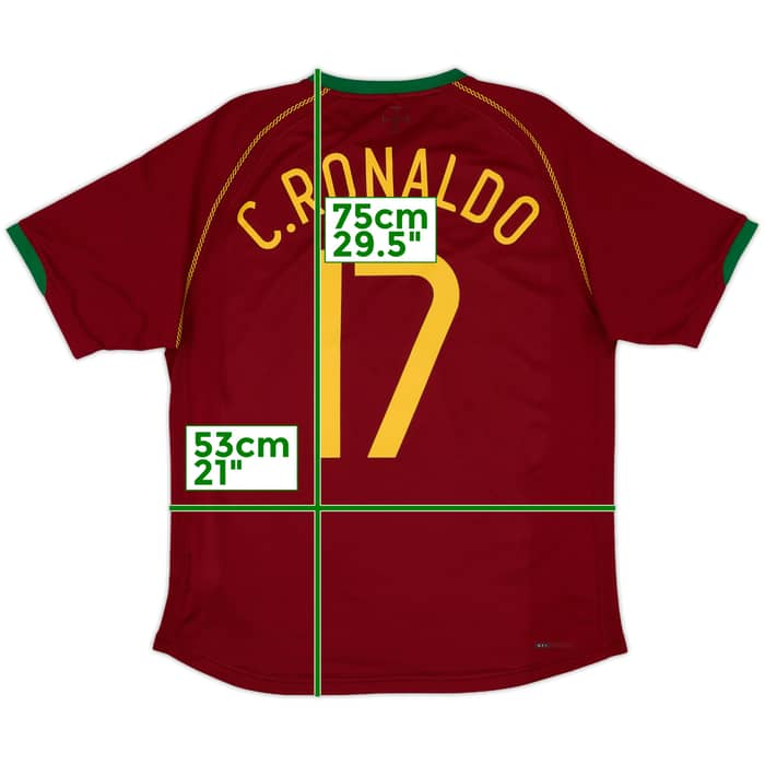 2006-08 Portugal Home Shirt C.Ronaldo #17 - 8/10 - (L)