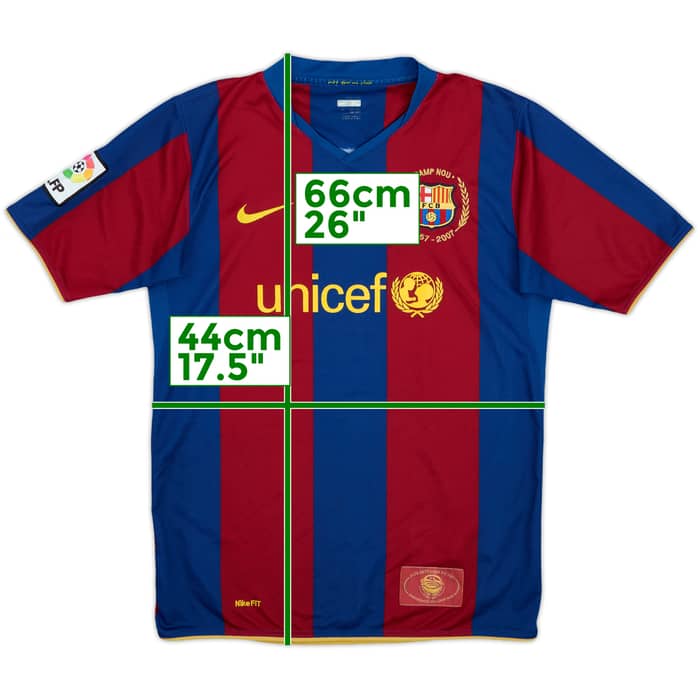 2007-08 Barcelona Home Shirt - 6/10 - (XL.Boys)