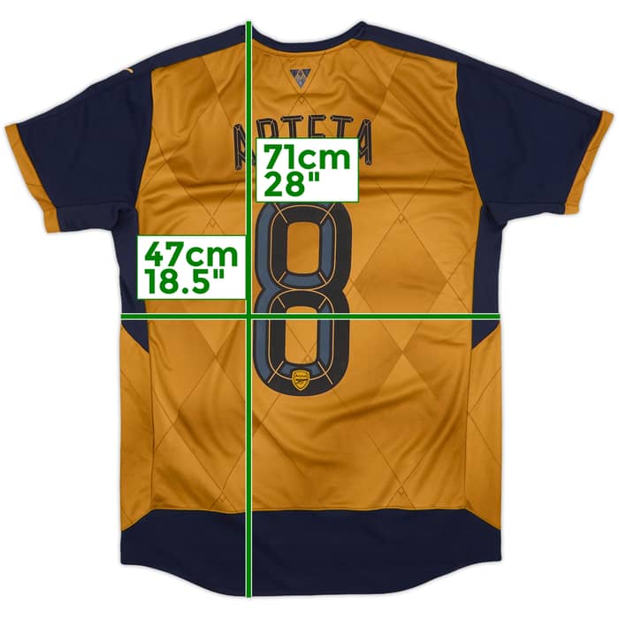 2015-16 Arsenal Away Shirt Arteta #8 - 7/10 - (M)