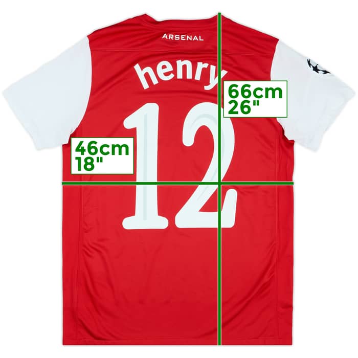 2011-12 Arsenal Home Shirt Henry #12 - 8/10 - (XL.Boys)