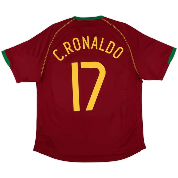 2006-08 Portugal Home Shirt Figo #7 - 8/10 - (L)