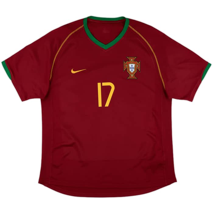 2006-08 Portugal Home Shirt Figo #7 - 8/10 - (L)