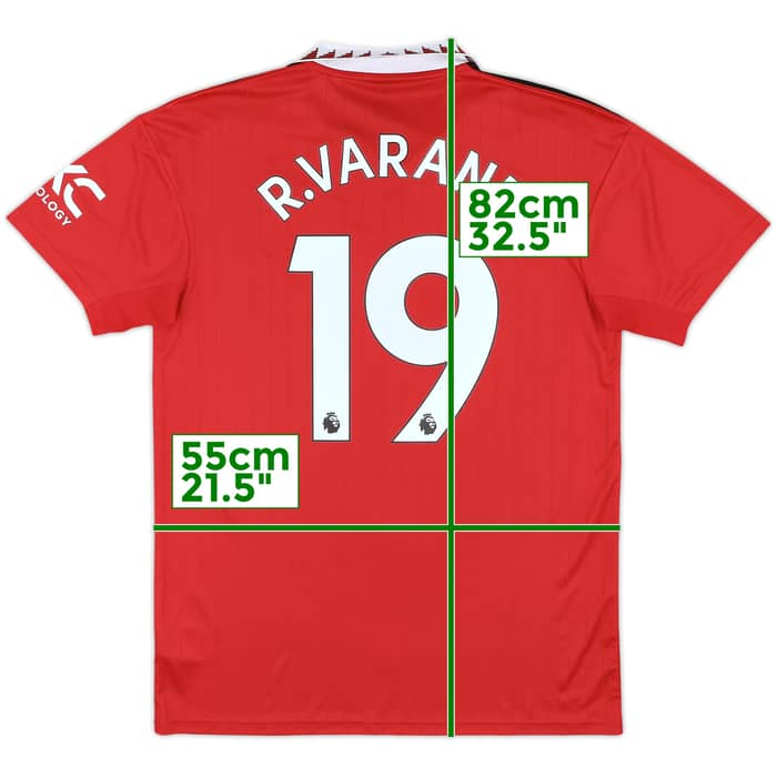 2022-23 Manchester United Home Shirt R.Varane #19 - 8/10 - (M)