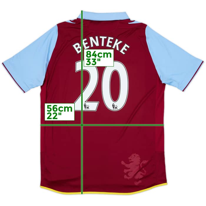 2012-13 Aston Villa Home Shirt Benteke #20 - 7/10 - (XL)