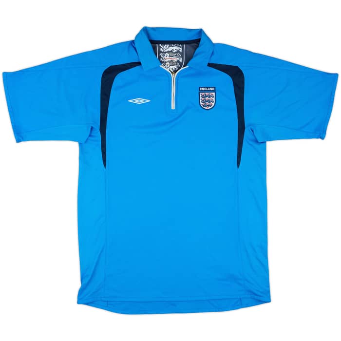 2006-07 England Umbro 1/4 Zip Polo Shirt - 8/10 - (L)