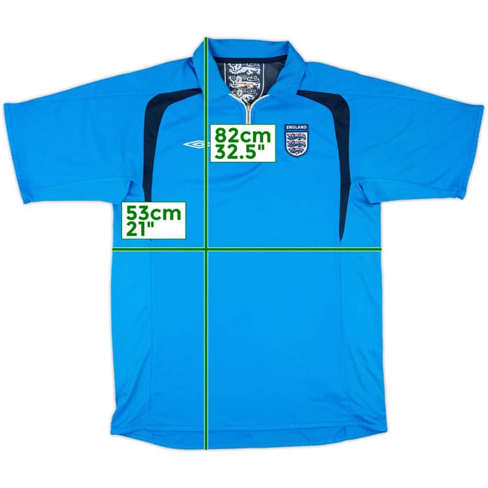 2006-07 England Umbro 1/4 Zip Polo Shirt - 8/10 - (L)