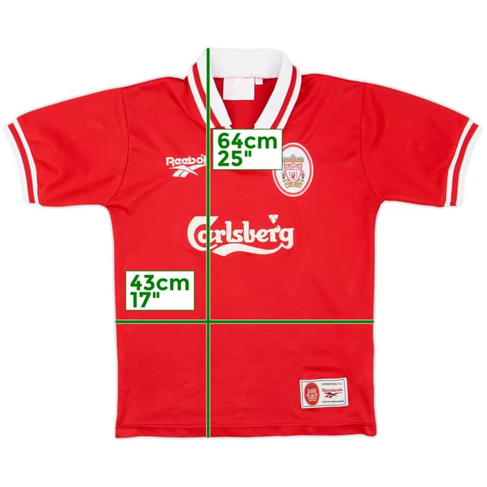 1996-98 Liverpool Home Shirt - 8/10 - (XL.Boys)