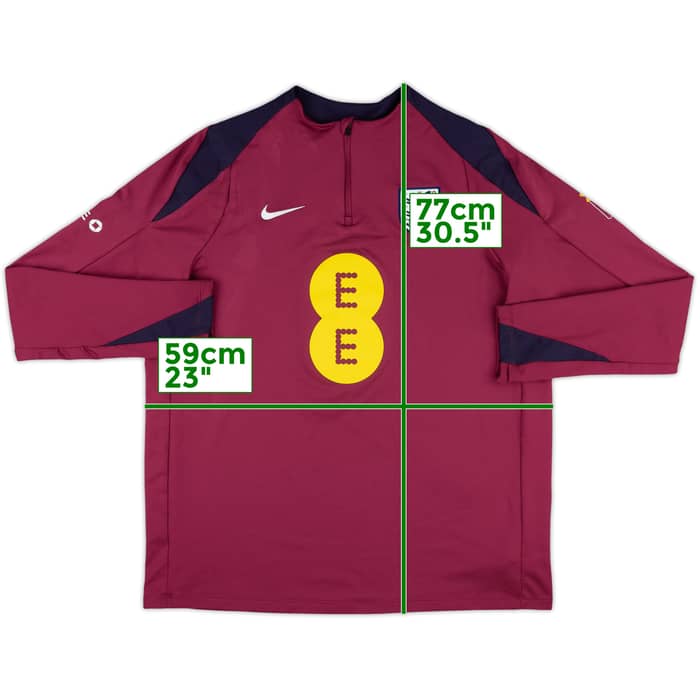 2024-25 England Nike Player Issue 1/4 Zip Drill Top - 9/10 - (XL)