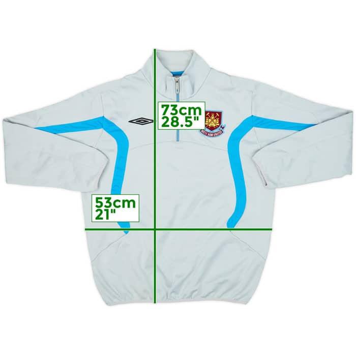2009-10 West Ham Umbro 1/4 Zip Training Top - 9/10 - (M)