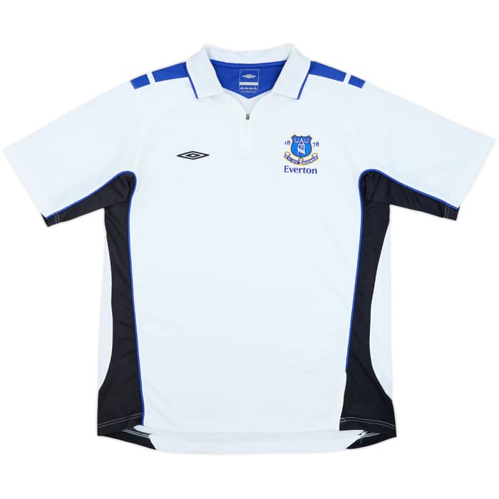 2005-06 Everton Umbro 1/4 Zip Polo Shirt - 8/10 - (L)