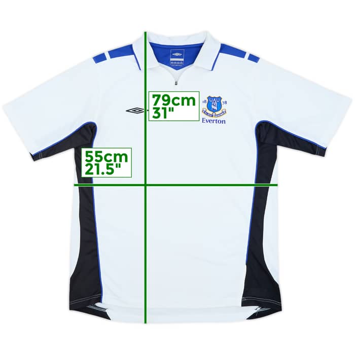 2005-06 Everton Umbro 1/4 Zip Polo Shirt - 8/10 - (L)