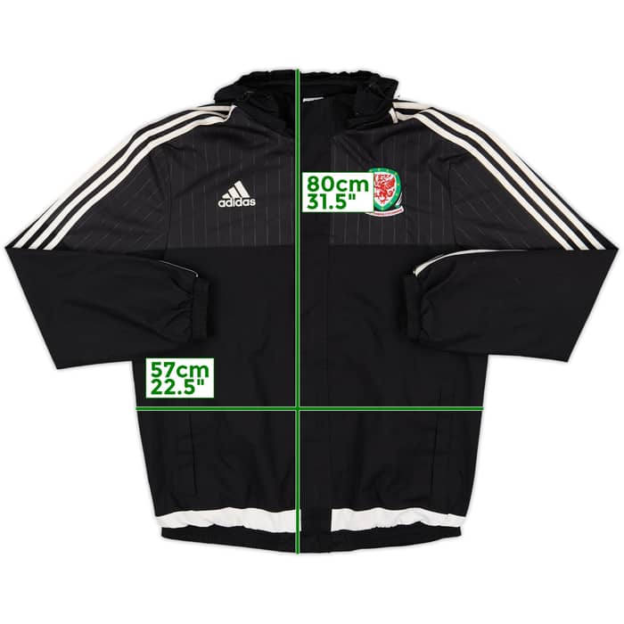 2015-16 Wales adidas Hooded Rain Jacket - 8/10 - (L)