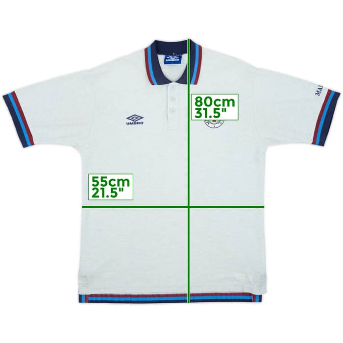 1996-97 Manchester City Umbro Polo Shirt - 8/10 - (L)