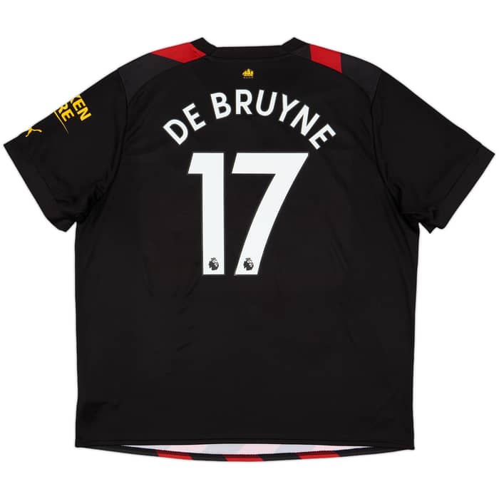 2022-23 Manchester City Away Shirt De Bruyne #17 - 9/10 - (XXL)