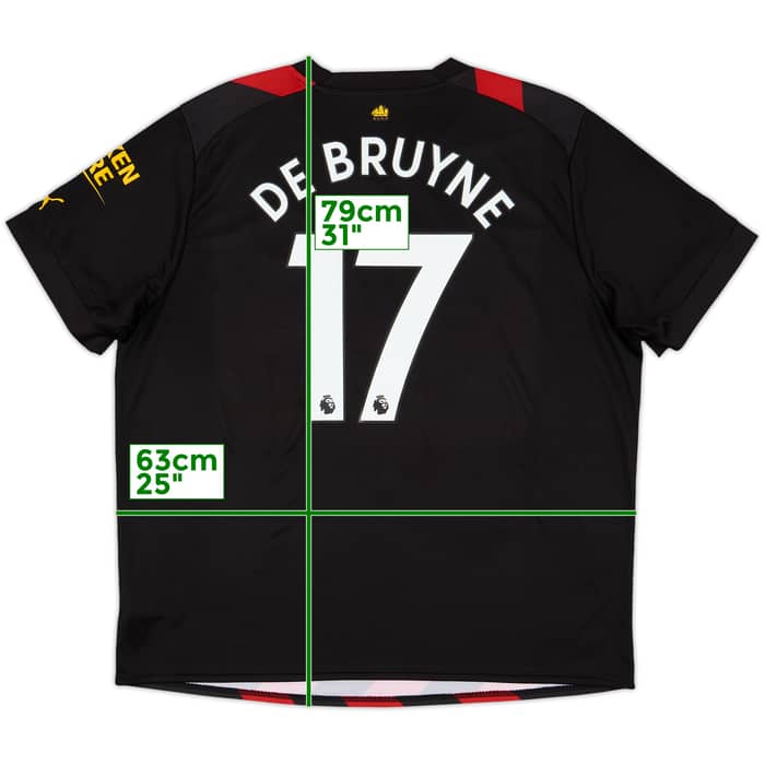 2022-23 Manchester City Away Shirt De Bruyne #17 - 9/10 - (XXL)