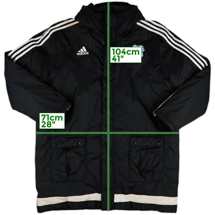 2015-16 Cardiff City adidas Padded Bench Coat - 7/10 - (XL)