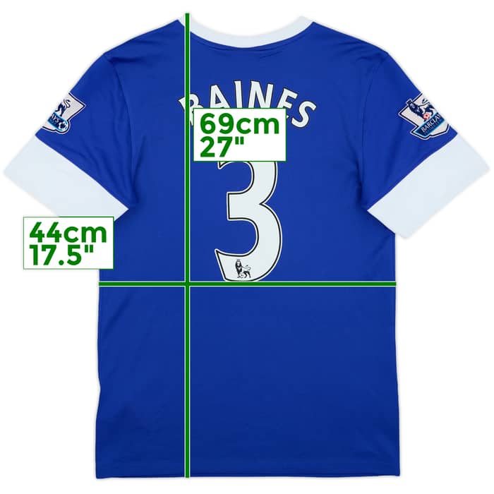2012-13 Everton Home Shirt Baines #3 - 7/10 - (S)