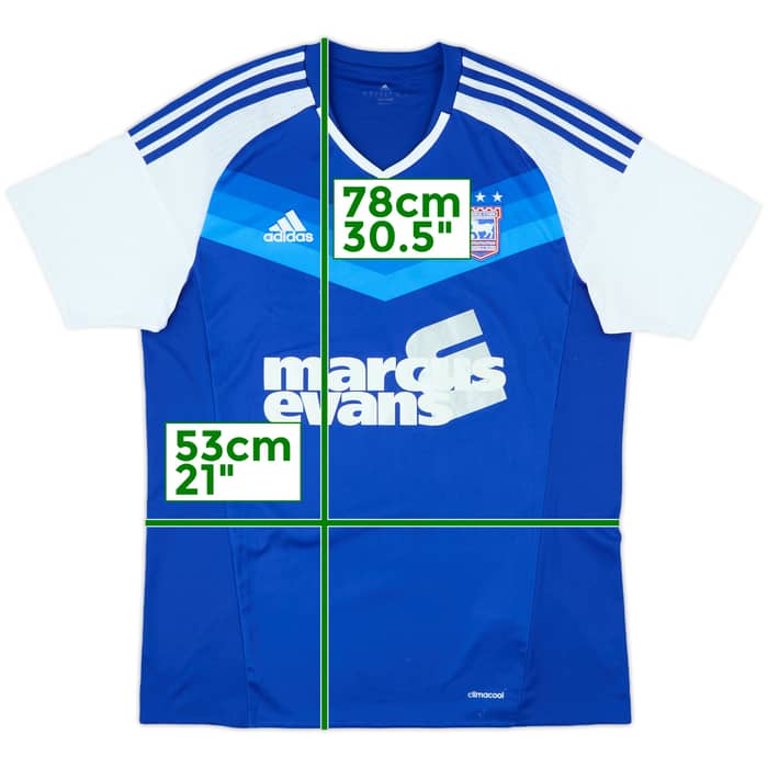 2016-17 Ipswich Home Shirt - 6/10 - (L)
