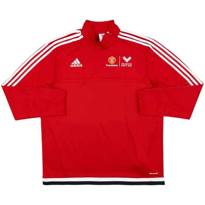 2015-16 Manchester United Foundation adidas 1/4 Zip Drill Top - 9/10 - (XL)