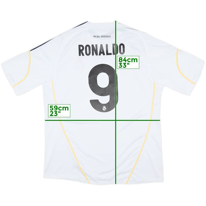 2009-10 Real Madrid Home Shirt Ronaldo #9 - 6/10 - (XL)