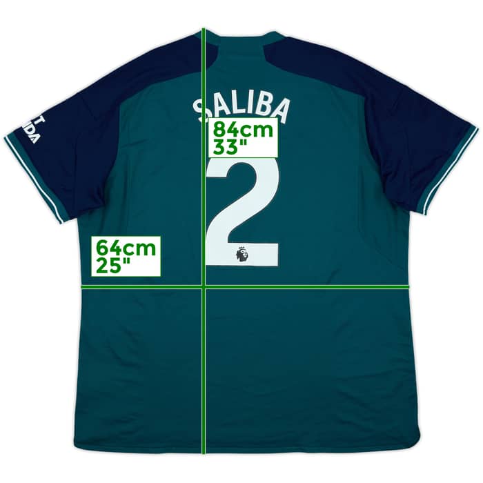 2023-24 Arsenal Third Shirt Saliba #2 - 8/10 - (XXL)