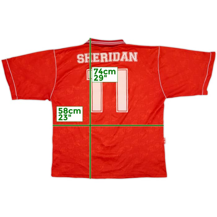 1996-97 Barnsley Home Shirt Sheridan #11 - 8/10 - (XL)