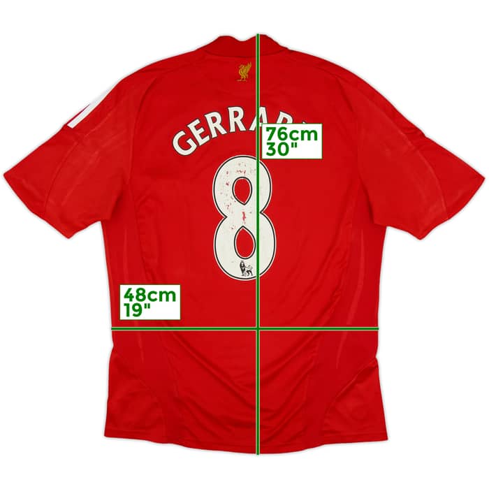 2008-10 Liverpool Home Shirt Gerrard #8 - 5/10 - (M)