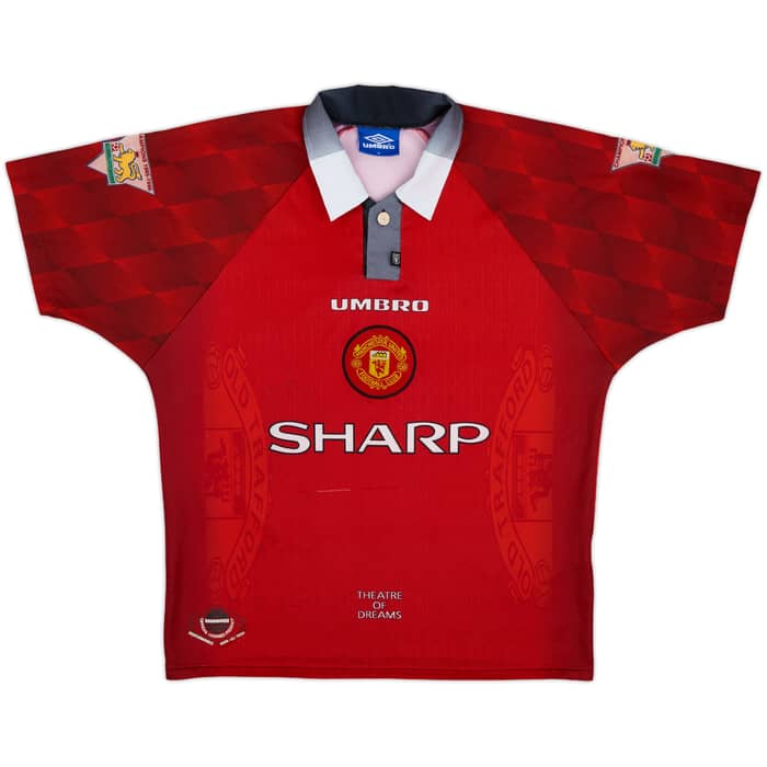 1996-98 Manchester United Home Shirt Solskjaer #20 - 6/10 - (M)