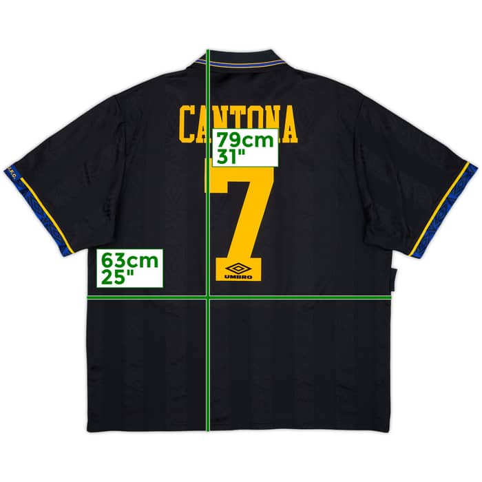 1993-95 Manchester United Away Shirt Cantona #7 - 8/10 - (XXL)