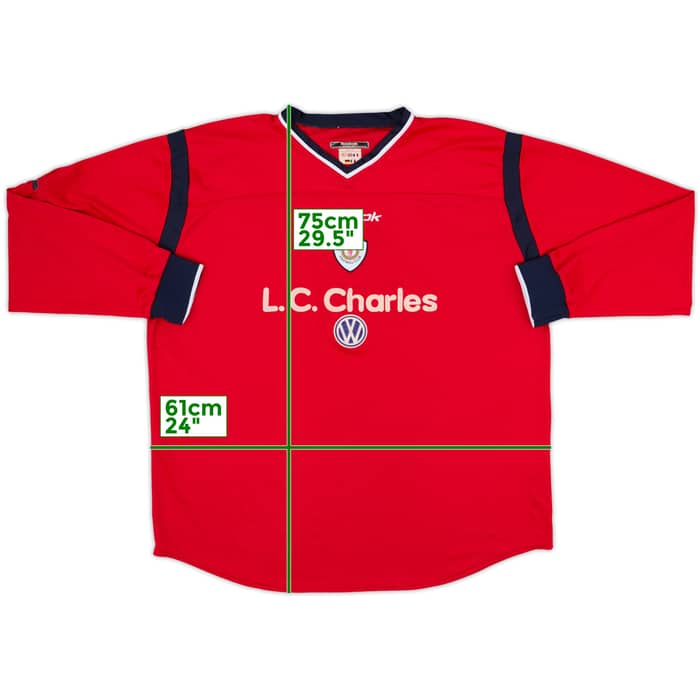 2001-02 Crewe Alexandra Home L/S Shirt - 8/10 - (XL)