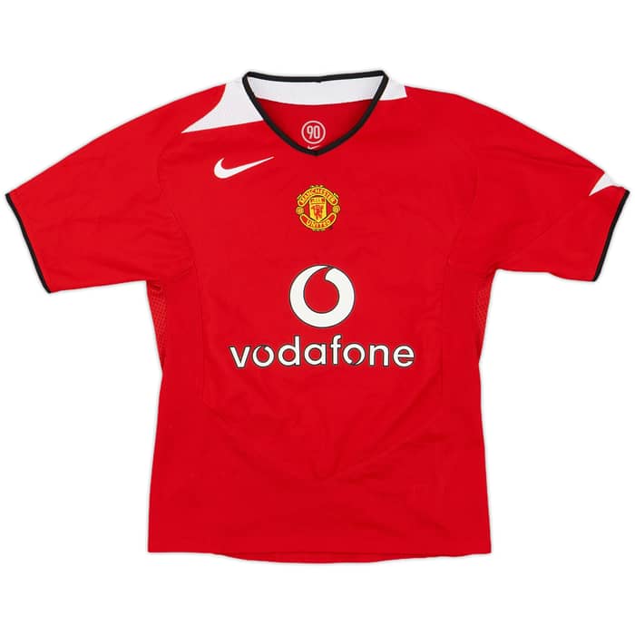 2004-06 Manchester United Home Shirt - 8/10 - (S.Boys)
