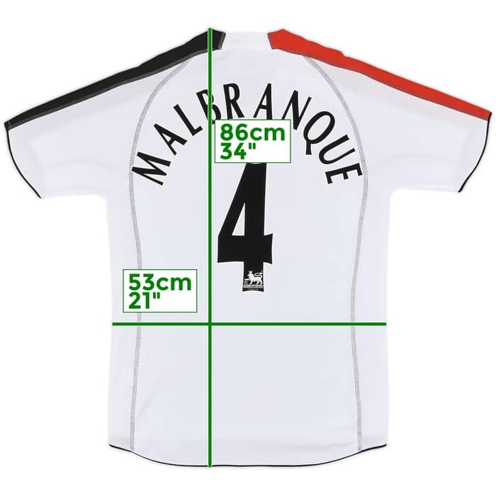 2005-06 Fulham Home Shirt Malbranque #4 - 8/10 - (L)