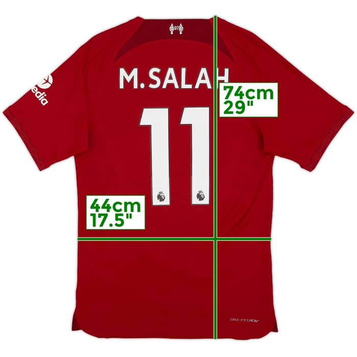 2022-23 Liverpool Authentic Home Shirt M.Salah #11 - 9/10 - (S)